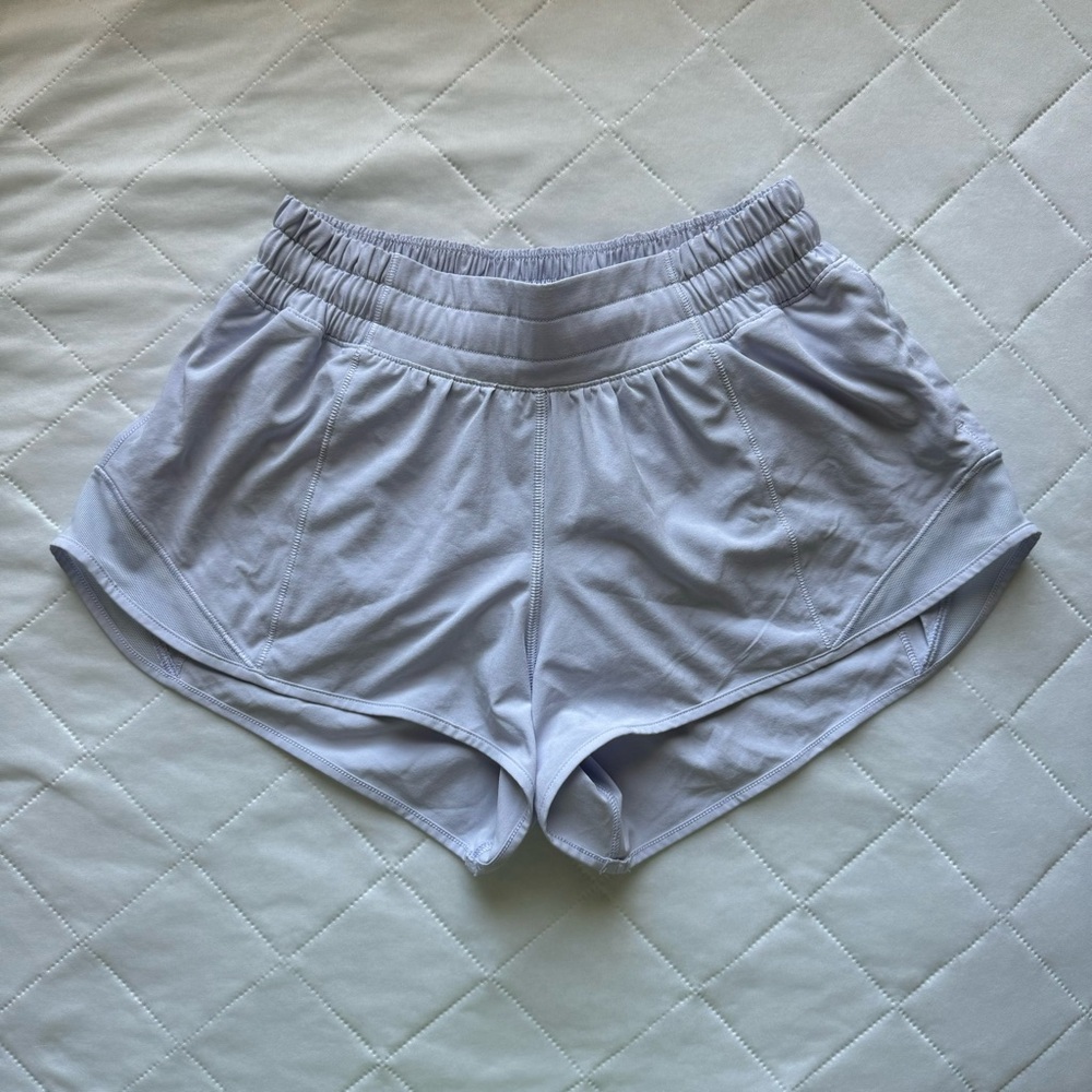 Lululemon light blue / periwinkle hotty hot shorts